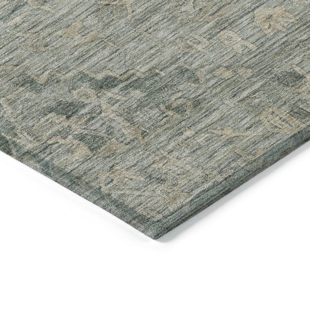 LOOMLAN Rugs Malia Green Washable Indoor-Outdoor Rug