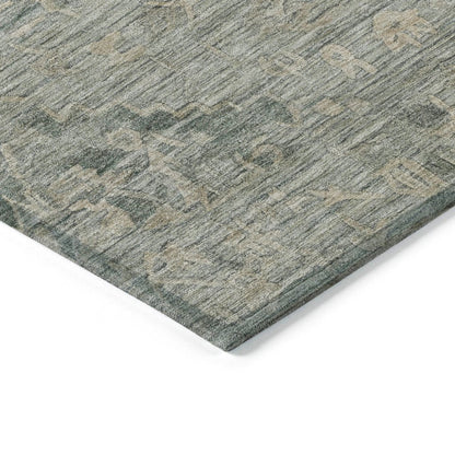 LOOMLAN Rugs Malia Green Washable Indoor-Outdoor Rug