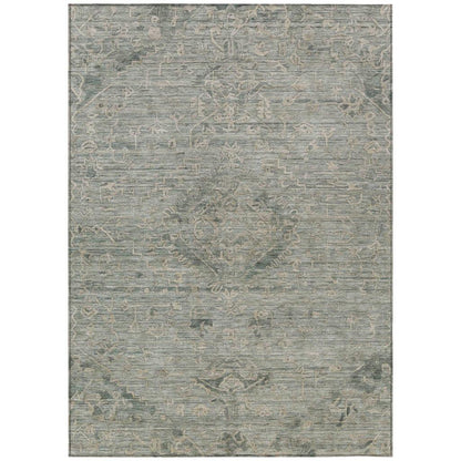 LOOMLAN Rugs Malia Green Washable Indoor-Outdoor Rug