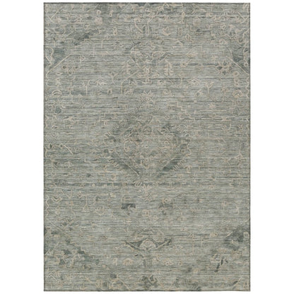 LOOMLAN Rugs Malia Green Washable Indoor-Outdoor Rug