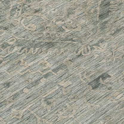 LOOMLAN Rugs Malia Green Washable Indoor-Outdoor Rug
