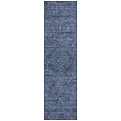 LOOMLAN Rugs Malia Navy Washable Indoor-Outdoor Rug