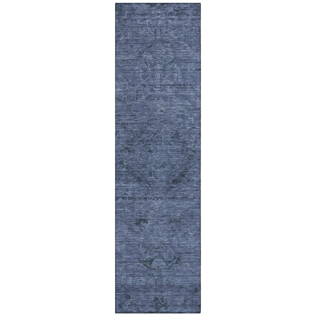 LOOMLAN Rugs Malia Navy Washable Indoor-Outdoor Rug