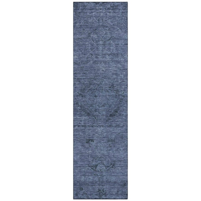 LOOMLAN Rugs Malia Navy Washable Indoor-Outdoor Rug
