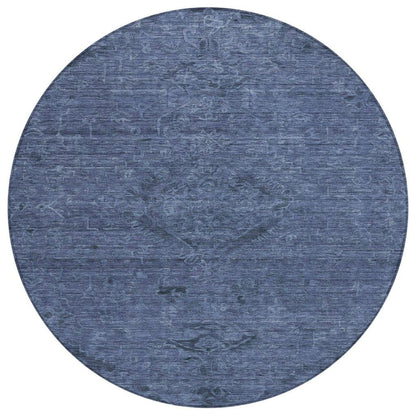LOOMLAN Rugs Malia Navy Washable Indoor-Outdoor Rug