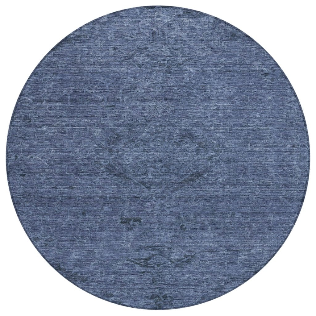 LOOMLAN Rugs Malia Navy Washable Indoor-Outdoor Rug