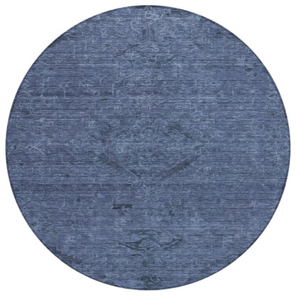LOOMLAN Rugs Malia Navy Washable Indoor-Outdoor Rug