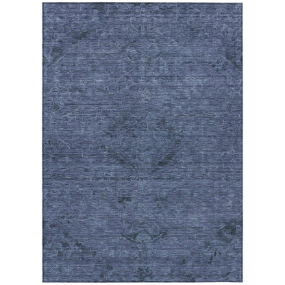LOOMLAN Rugs Malia Navy Washable Indoor-Outdoor Rug