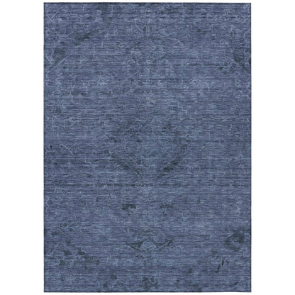 LOOMLAN Rugs Malia Navy Washable Indoor-Outdoor Rug