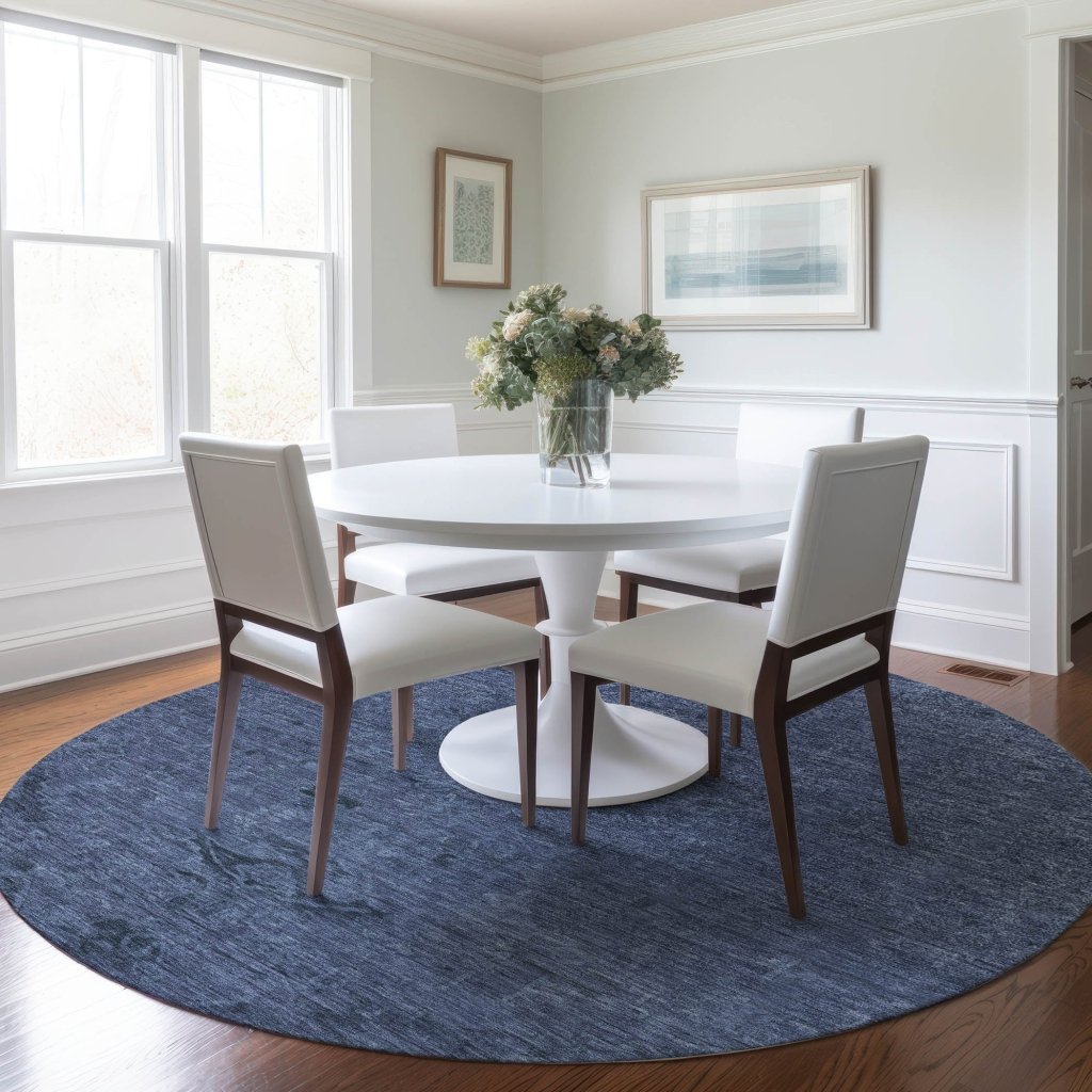 LOOMLAN Rugs Malia Navy Washable Indoor-Outdoor Rug