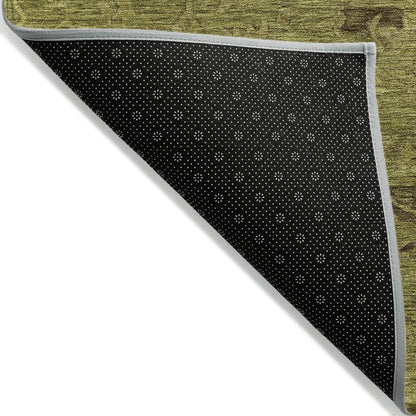 LOOMLAN Rugs Malia Olive Washable Indoor-Outdoor Rug