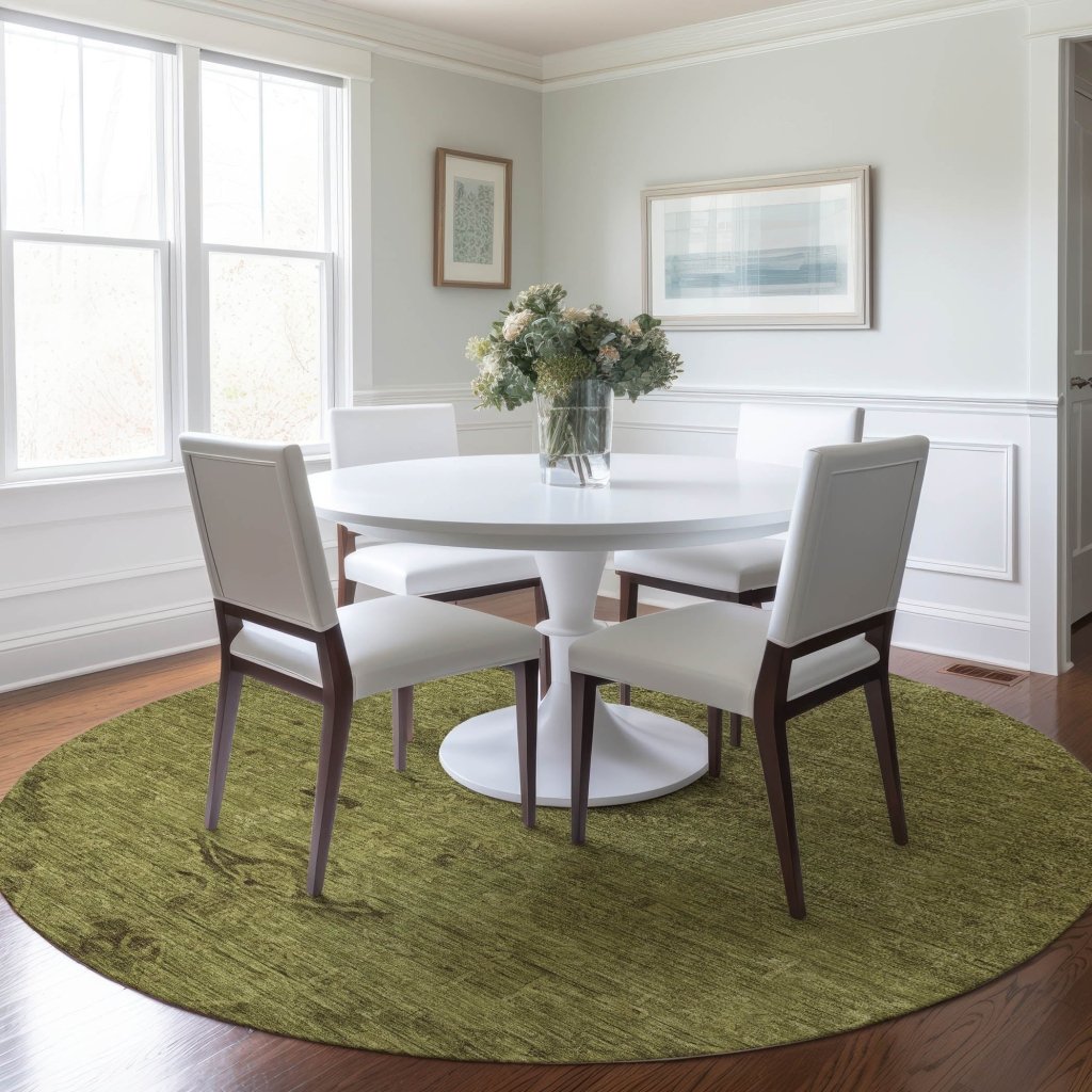 LOOMLAN Rugs Malia Olive Washable Indoor-Outdoor Rug