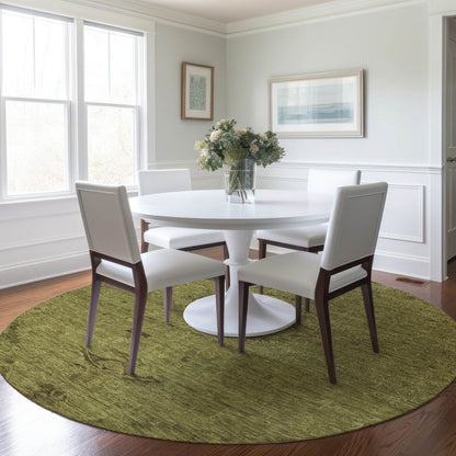 LOOMLAN Rugs Malia Olive Washable Indoor-Outdoor Rug