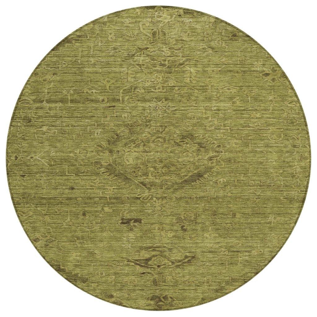 LOOMLAN Rugs Malia Olive Washable Indoor-Outdoor Rug