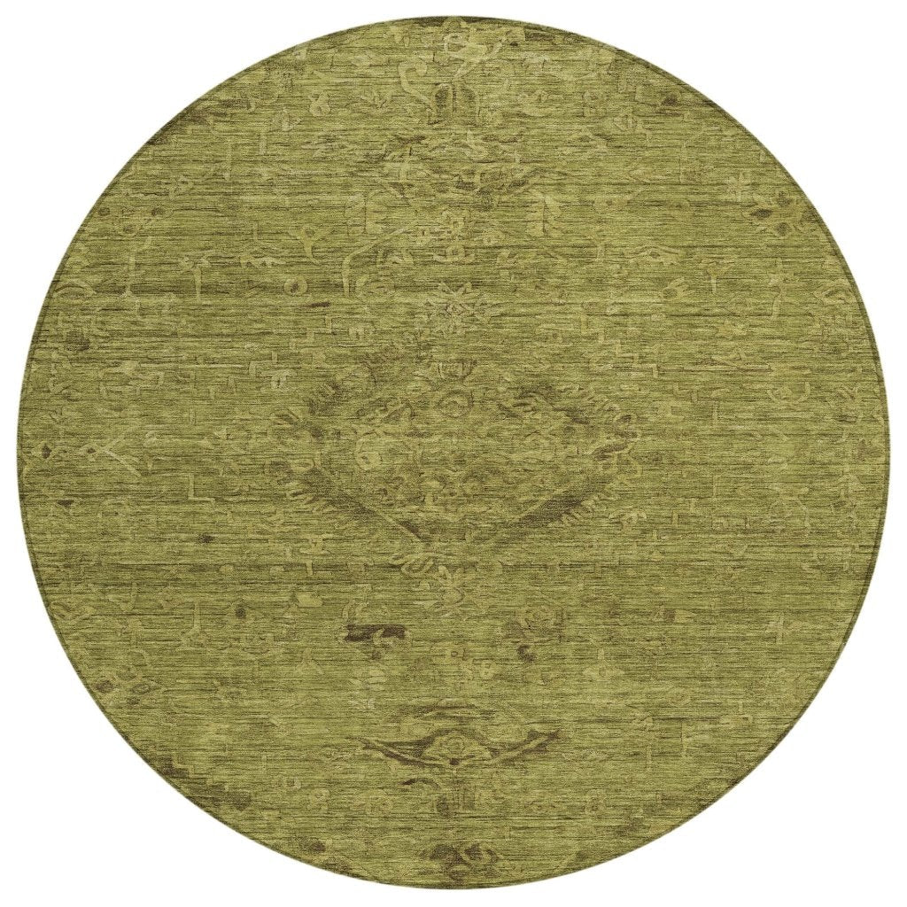 LOOMLAN Rugs Malia Olive Washable Indoor-Outdoor Rug