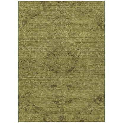 LOOMLAN Rugs Malia Olive Washable Indoor-Outdoor Rug