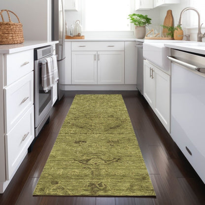 LOOMLAN Rugs Malia Olive Washable Indoor-Outdoor Rug