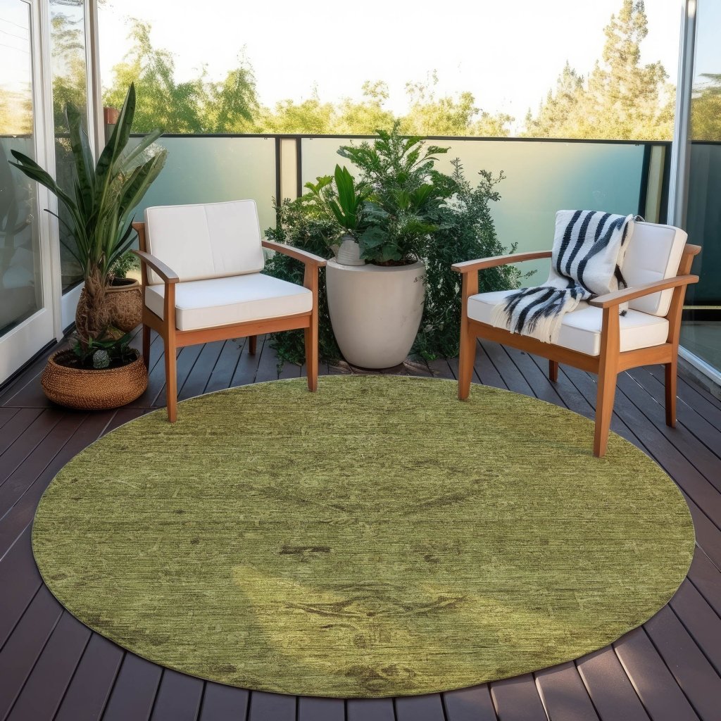 LOOMLAN Rugs Malia Olive Washable Indoor-Outdoor Rug