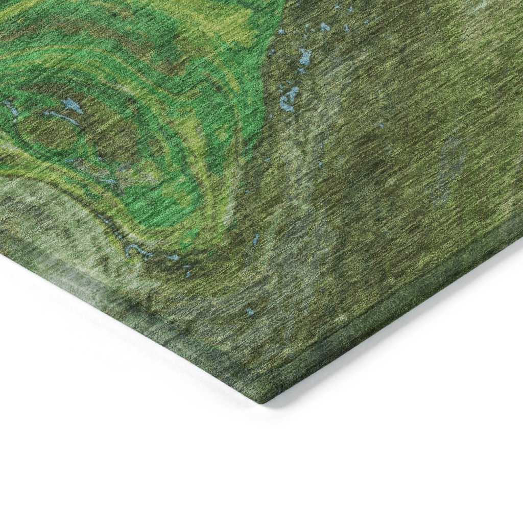 Malika Green Washable Indoor - Outdoor Rug - LOOMLAN - LOOMLAN Rugs - Outdoor Rugs