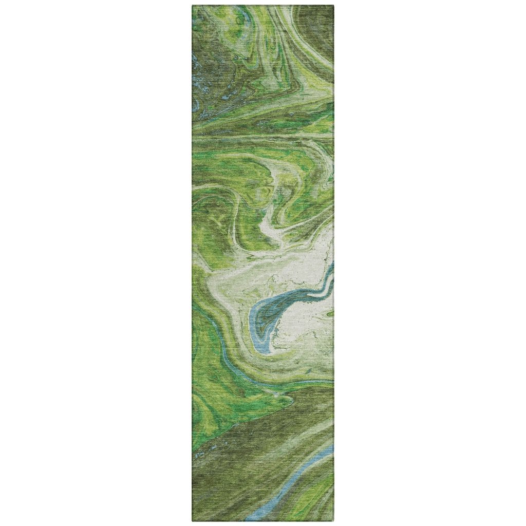 Malika Green Washable Indoor - Outdoor Rug - LOOMLAN - LOOMLAN Rugs - Outdoor Rugs