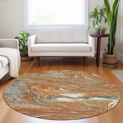 LOOMLAN Rugs Malika Paprika Washable Indoor-Outdoor Rug