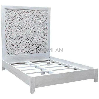 Mandala Bed Frame with Tall Headboard