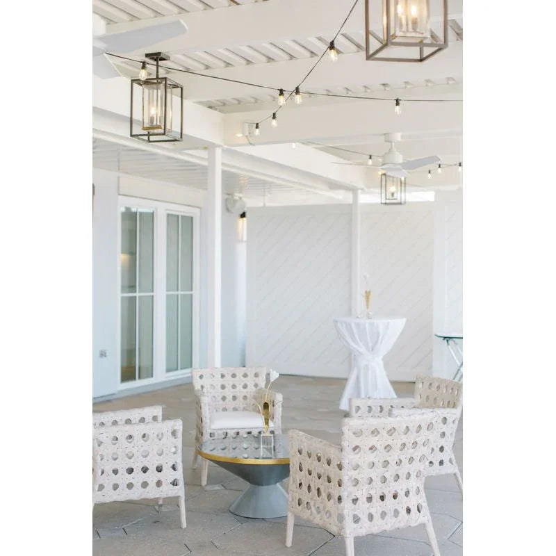 Wildwood Mandaue Whitewash Rattan Frame Outdoor Bistro Chair