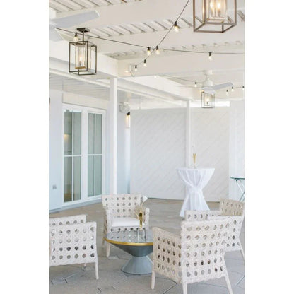 Wildwood Mandaue Whitewash Rattan Frame Outdoor Bistro Chair