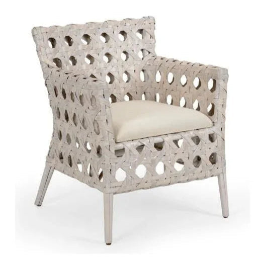 Wildwood Mandaue Whitewash Rattan Frame Outdoor Bistro Chair
