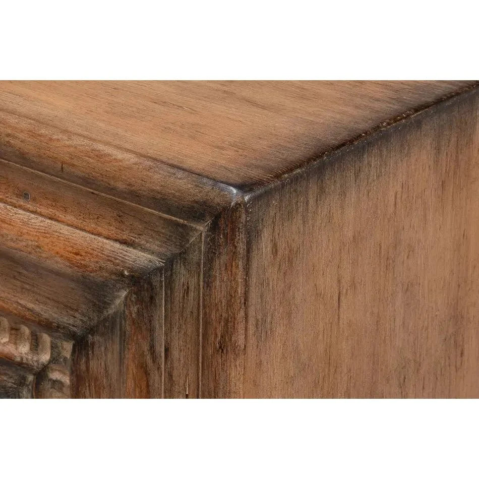 Sarreid Mantel Console Table Natural Brown Reclaimed Wood
