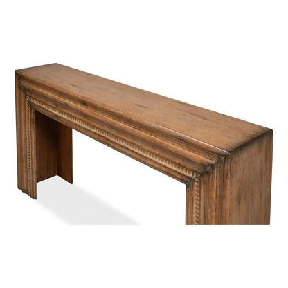 Sarreid Mantel Console Table Natural Brown Reclaimed Wood