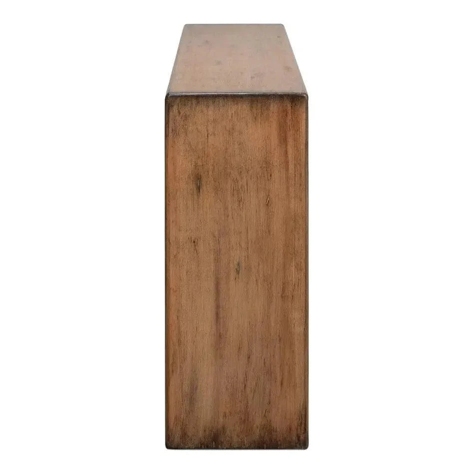 Sarreid Mantel Console Table Natural Brown Reclaimed Wood