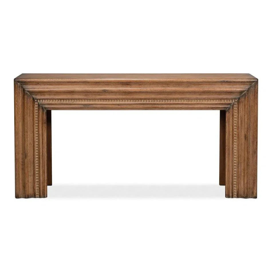 Sarreid Mantel Console Table Natural Brown Reclaimed Wood
