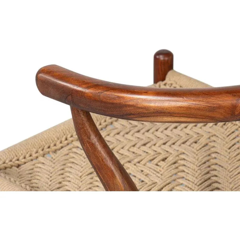Sarreid Mao Acacia Wood Reddish Brown Armless Chair
