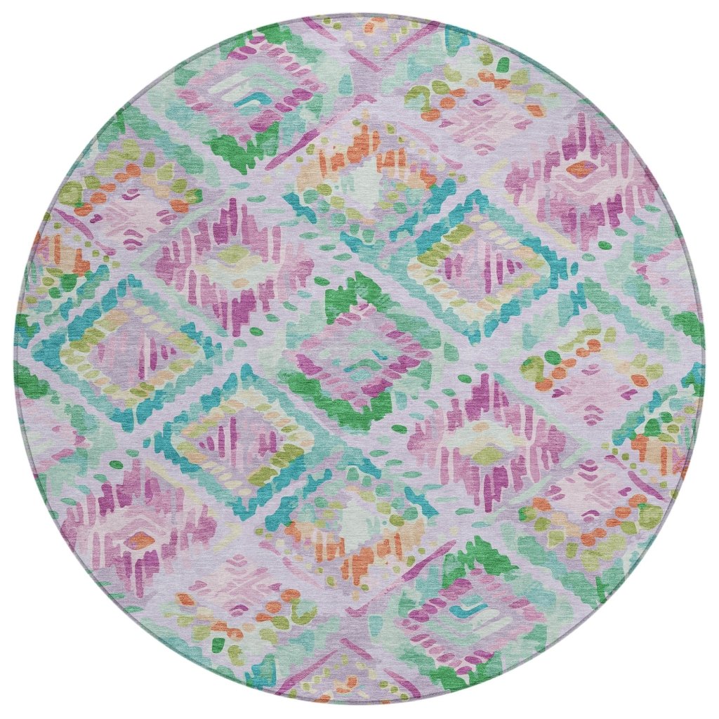 LOOMLAN Rugs Marave Purple Washable Indoor-Outdoor Rug