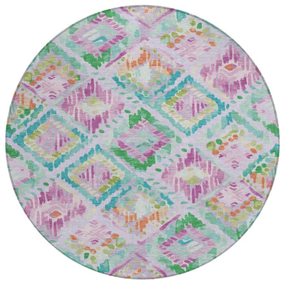 LOOMLAN Rugs Marave Purple Washable Indoor-Outdoor Rug