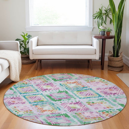 LOOMLAN Rugs Marave Purple Washable Indoor-Outdoor Rug