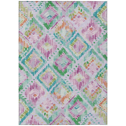 LOOMLAN Rugs Marave Purple Washable Indoor-Outdoor Rug