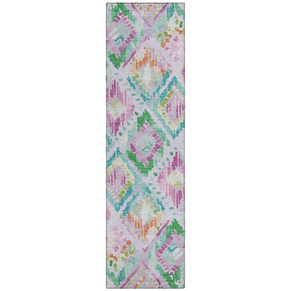 LOOMLAN Rugs Marave Purple Washable Indoor-Outdoor Rug