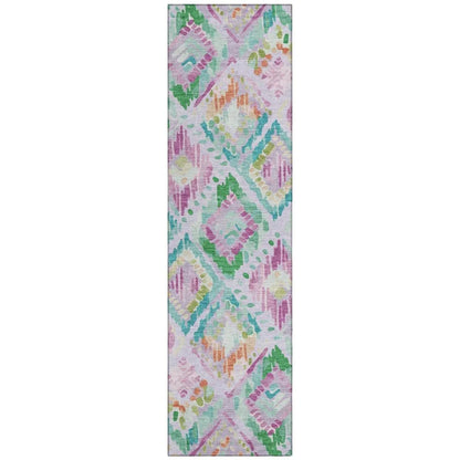 LOOMLAN Rugs Marave Purple Washable Indoor-Outdoor Rug