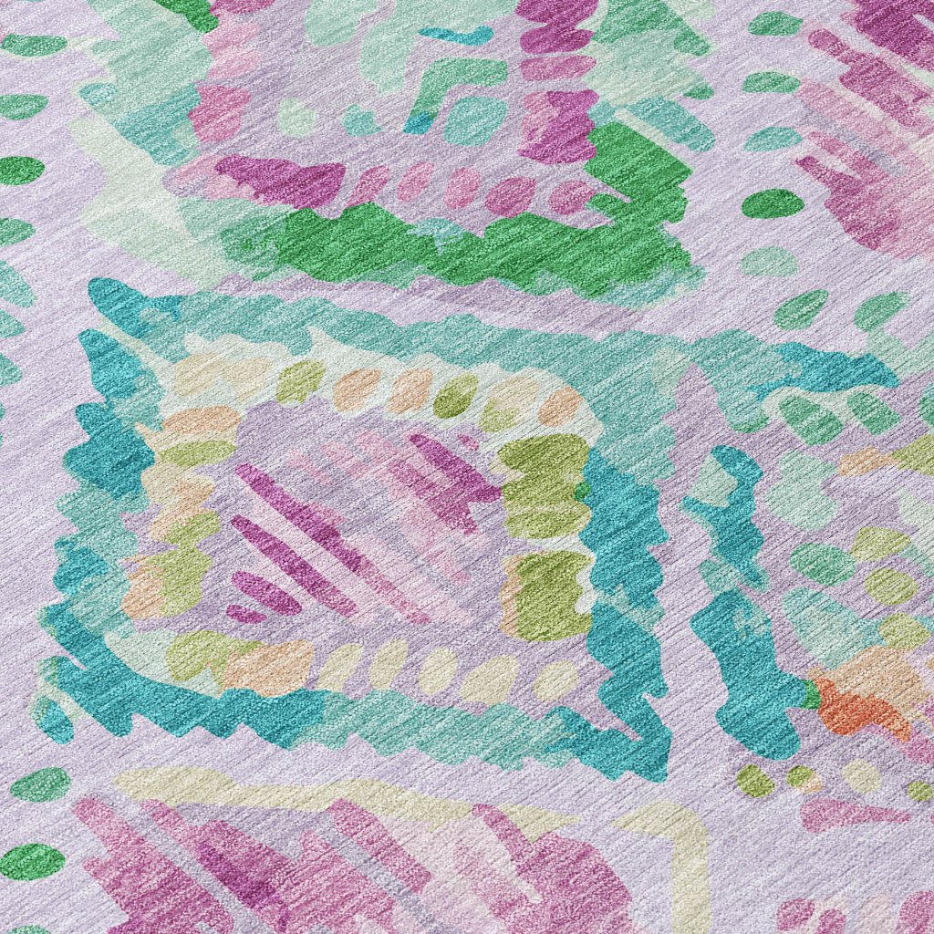 LOOMLAN Rugs Marave Purple Washable Indoor-Outdoor Rug