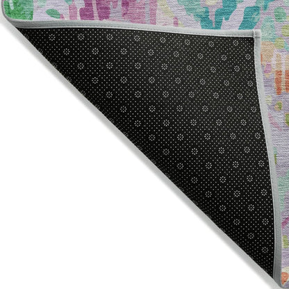 LOOMLAN Rugs Marave Purple Washable Indoor-Outdoor Rug
