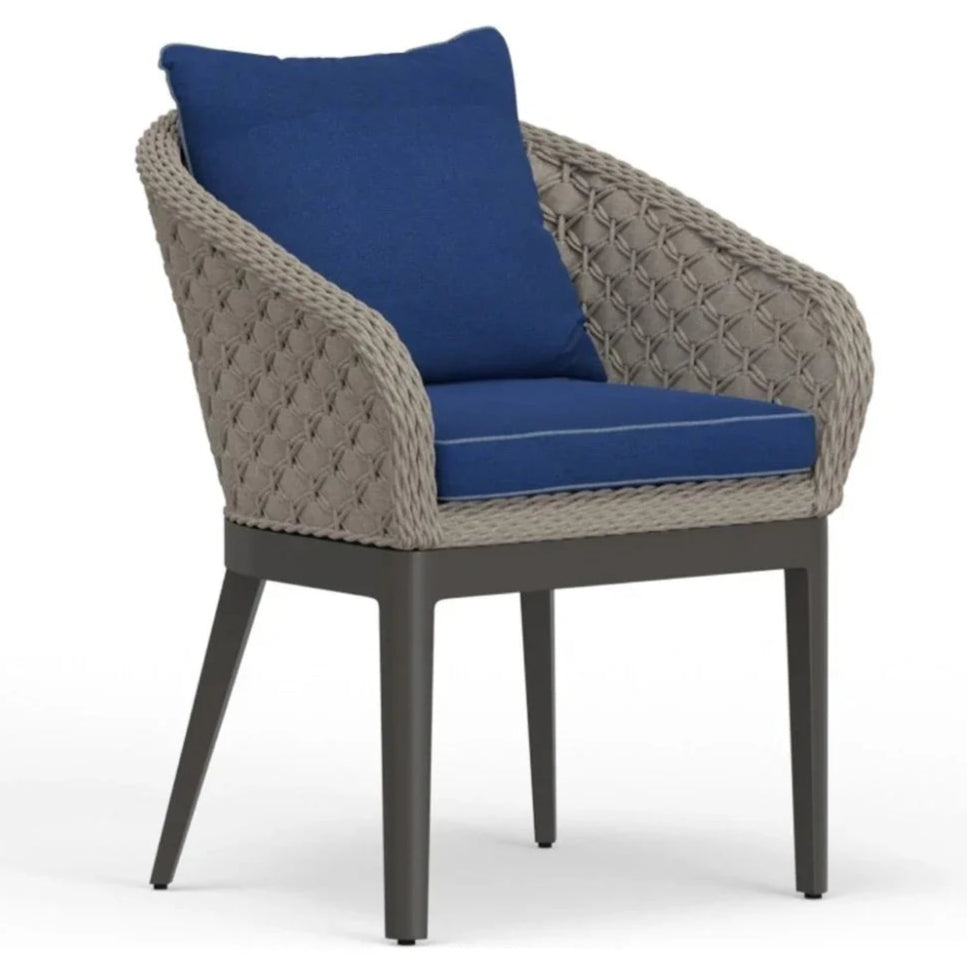 Marbella Sunbrella Outdoor Dining Chair 2PC - LOOMLAN - Sunset West - Outdoor Dining Chairs