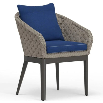 Marbella Sunbrella Outdoor Dining Chair 2PC - LOOMLAN - Sunset West - Outdoor Dining Chairs