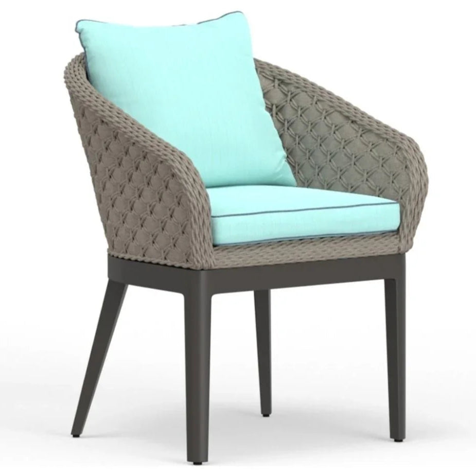 Marbella Sunbrella Outdoor Dining Chair 2PC - LOOMLAN - Sunset West - Outdoor Dining Chairs