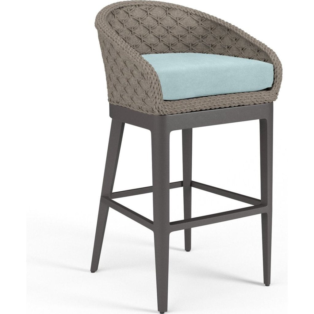 Marbella Weather - Resistant Outdoor Bar Stool - LOOMLAN - Sunset West - Outdoor Bar Stools
