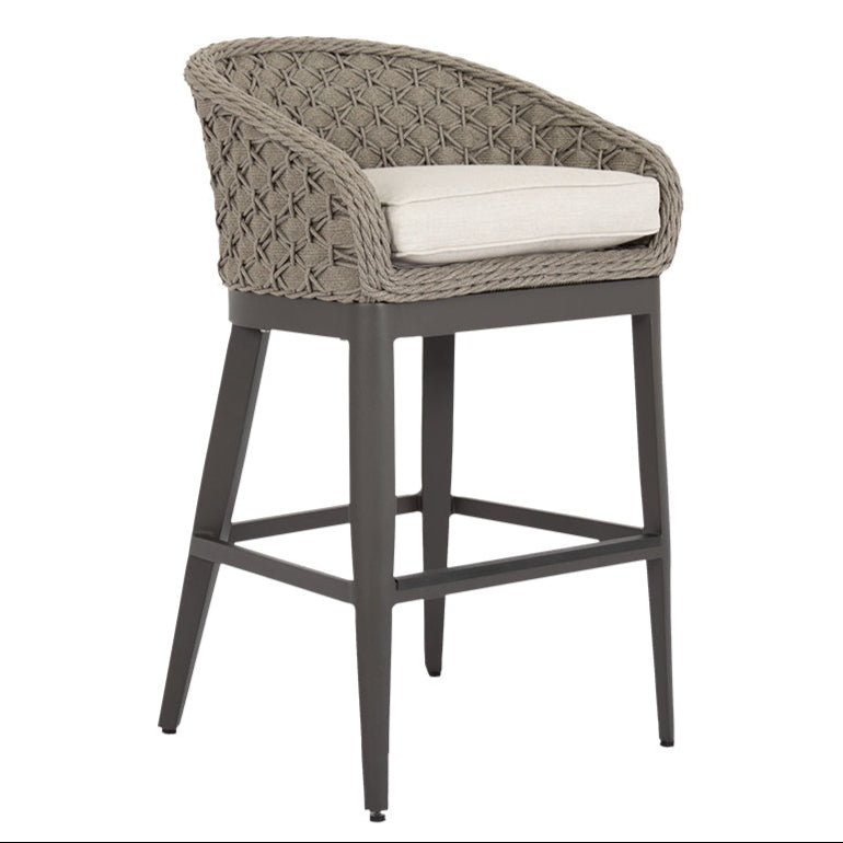 Marbella Weather - Resistant Outdoor Bar Stool - LOOMLAN - Sunset West - Outdoor Bar Stools