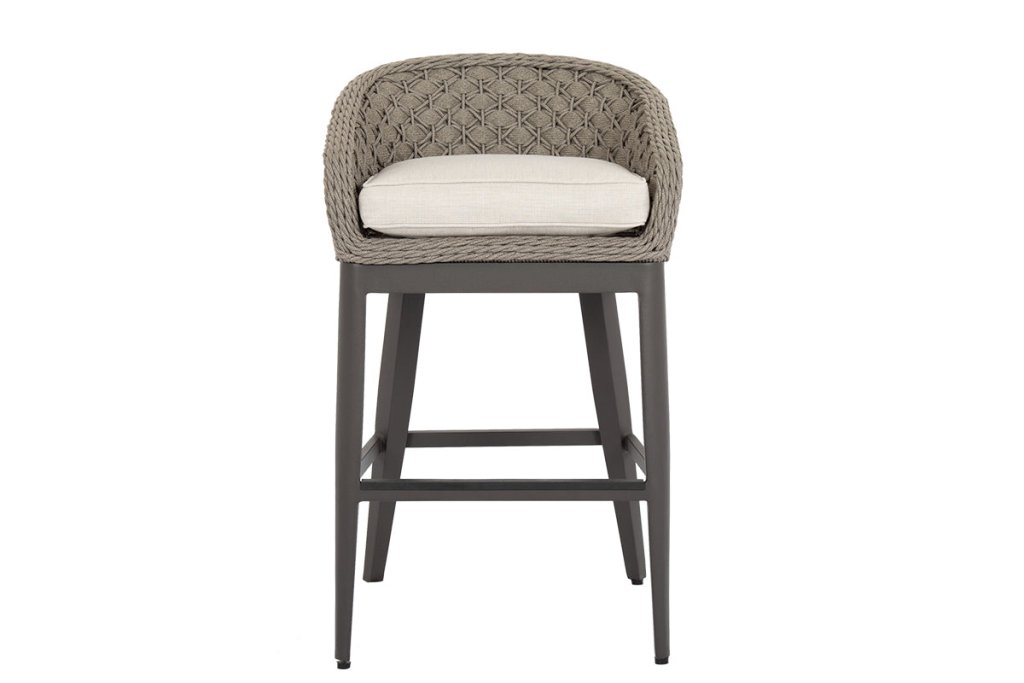 Marbella Weather - Resistant Outdoor Bar Stool - LOOMLAN - Sunset West - Outdoor Bar Stools