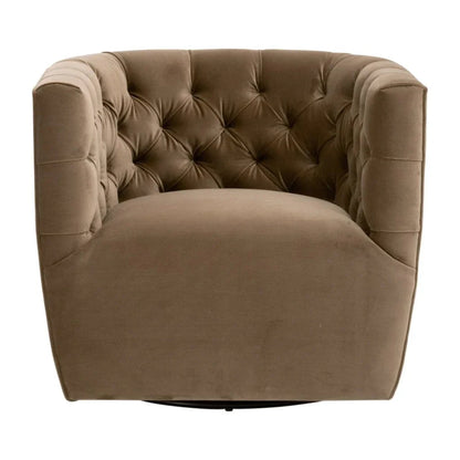 Marcel Cotton Swivel Club Chair - LOOMLAN - Essentials For Living - Club Chairs