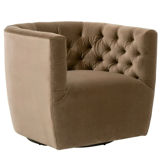 Essentials For Living Marcel Cotton Swivel Club Chair